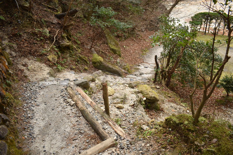 宇賀渓キャンプ場の階段